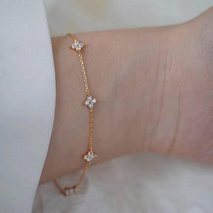 Bracciale Girocollo Floreale Safira — bracelet_oro